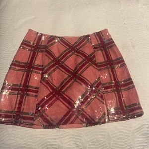 Sequin plains mini skirt from Urban Outfitters